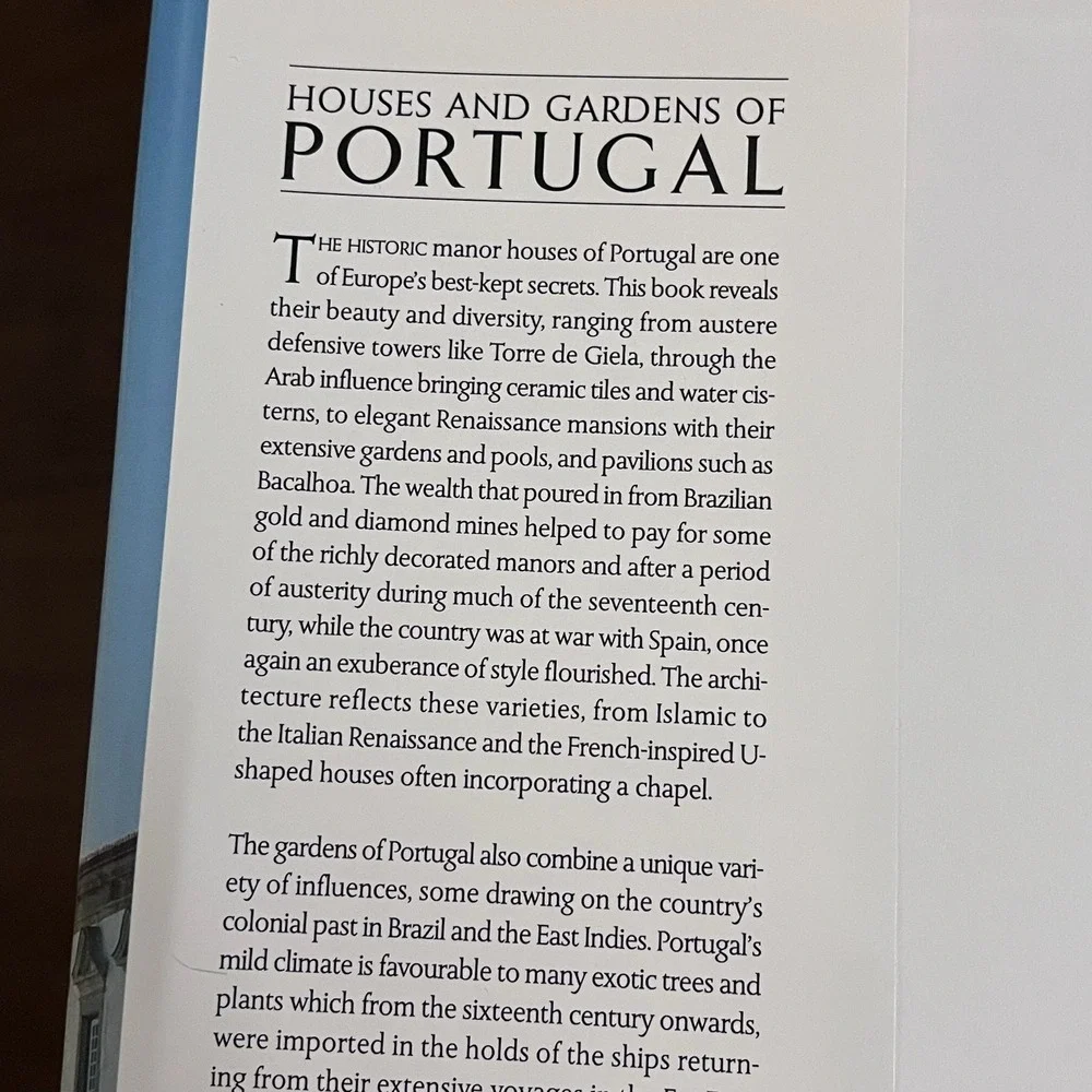 Rizzoli Houses and Gardens of Portugal Hardcover Architecture Photography Book
